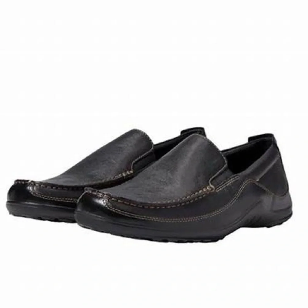 Cole Haan CO3557 Men’s Black Leather Driving Loafers Sz 11M Venetian